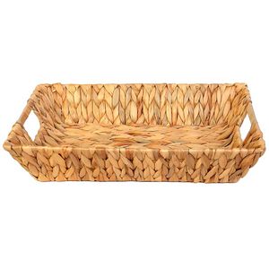 Cesto C/ Alça Decorativa 38x29cm em Fibra Natural Paramount