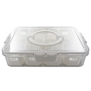 Organizador de Geladeira C/ Tampa 30,8x23,8cm em Plástico FWB