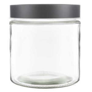 Porta Mantimento C/ Tampa Metal 800ml em Vidro Fu Xing