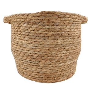 Cesta Redonda C/ Alça 29cm em Palha Y888