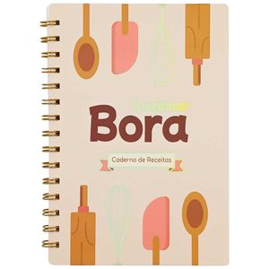 Caderno de Receitas Estampado 14,5x21cm em Papel FWB
