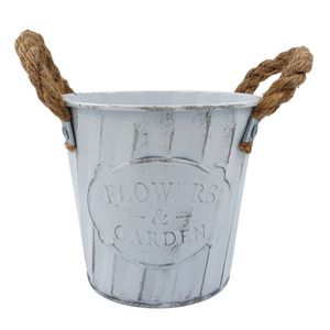 Vaso Cachepot C/ Alça 9,5x13cm em Metal Monaliza