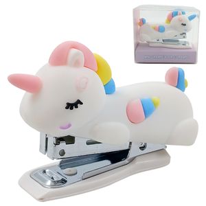 Mini Grampeador Unicórnio C/ Grampos 7x5cm em Plástico Interponte
