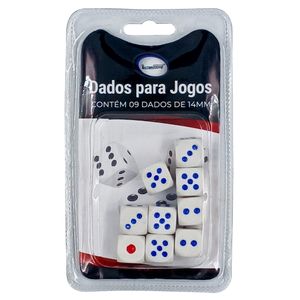 Jogo de Dados 9 Peças 14mm em Plástico Interponte