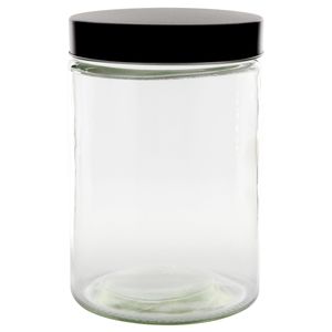 Porta Mantimento C/ Tampa Metal 1,15L em Vidro Fu Xing