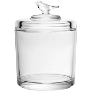 Pote Bird C/ Tampa 8,5x11,5cm em Cristal Wolff