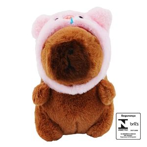 Chaveiro Capivara de Pelúcia 14cm em Poliéster Michael Judi