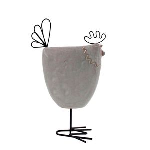 Galinha Decorativa 20cm em Porcelana Brascontinental