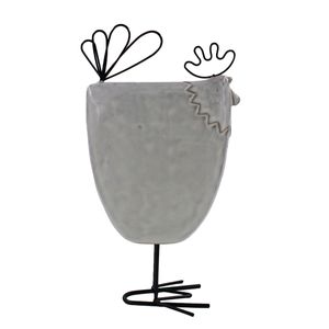 Galinha Decorativa 25,3cm em Porcelana Brascontinental