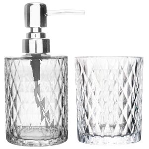 Kit Banheiro Diamond 2 Peças em Vidro Lyor