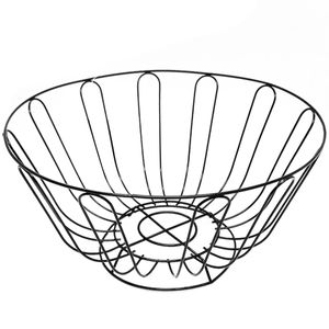 Fruteira Redonda Decorativa 23cm em Metal Livon