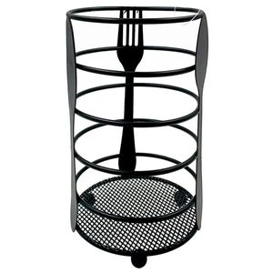 Porta Talheres Redondo 16x10cm em Metal Livon