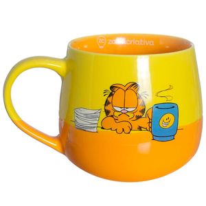 Caneca Garfield 400ml em Cerâmica Zona Criativa