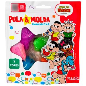 Massinha Pula e Molda Turma da Mônica 7 Cores em EVA Magic Kids