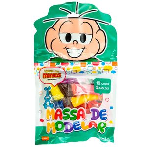 Massinha de Modelar Cebolinha 12 Cores em Plástico Magic Kids