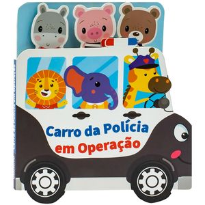 Livro Passeando pela Cidade Carro da Polícia 19,5cm em Papel Todo Livro