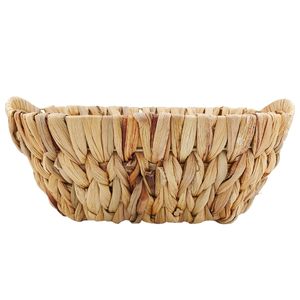 Cesto Oval C/ Alça 29,5x21,5cm em Palha Milk