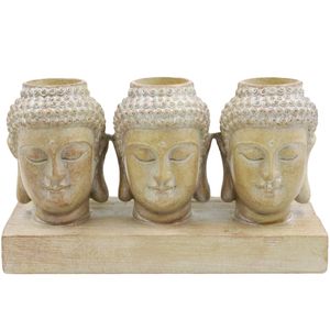 Porta Vela Buda Decorativo 9x25,5cm em Resina NewWay