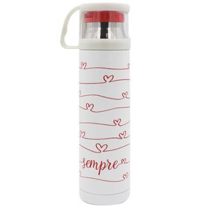 Garrafa Térmica Sempre C/ Caneca 470ml em Aço Inox Dayimport