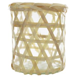 Vaso C/ Capa Palha 10x12cm em Vidro Gifthome