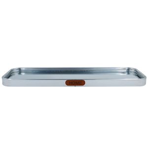 Bandeja Espelhada Retangular 30x10cm em Metal Fu Xing