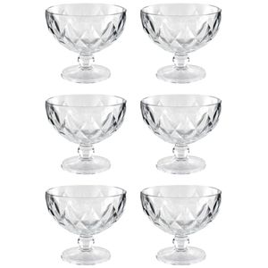 Jogo de Taças Coquetel Diamond 6 Peças 310ml em Vidro Kehome