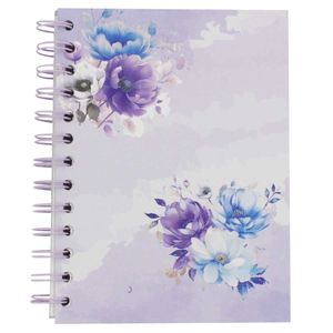 Caderno de Anotação Flores 13x17,5cm em Papel Sanxia