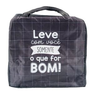 Bolsa Térmica Quadriculada 22x22,5cm em Poliéster Fu Xing
