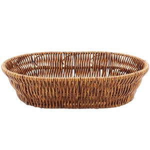 Cesto Oval Trançado 31cm em Plástico Fu Xing