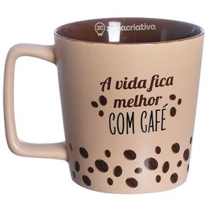 Caneca Buck Café 400ml em Cerâmica Zona Criativa