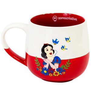Caneca Maggie Princesas Branca de Neve 400ml em Cerâmica Zona Criativa