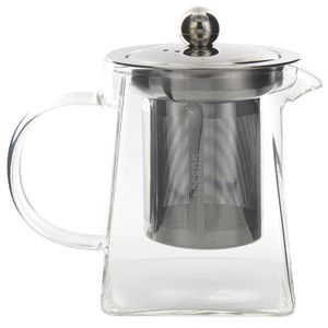 Chaleira C/ Infusor + Tampa 330ml em Vidro Fu Xing