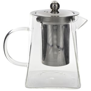 Chaleira C/ Infusor + Tampa 520ml em Vidro Fu Xing