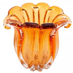 Vaso Italy Decorativo 13x11cm em Vidro Lyor