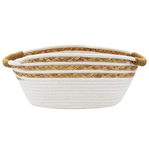 Cesto Oval C/ Alça 41x22cm em Fibra Natural Paramount