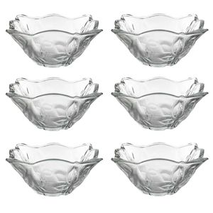 Jogo de Bowl Lilium 6 Peças 225ml em Vidro Freecom