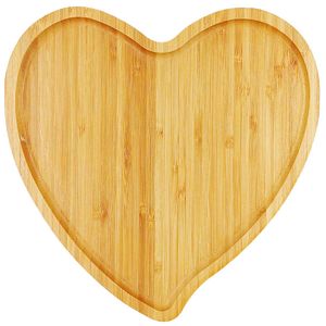 Bandeja Coração Bambu 27cm Imporiente
