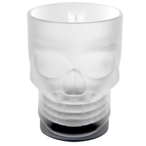Caneca Caveira Preto de Vidro 500ml Zona Criativa
