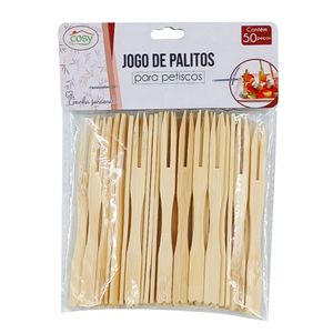 Jogo de Garfinho P/ Petisco 50 Peças em Bambu Fu Xing