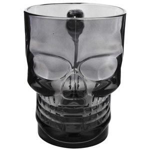 Caneca Caveira Decorativa 500ml em Vidro Zona Criativa