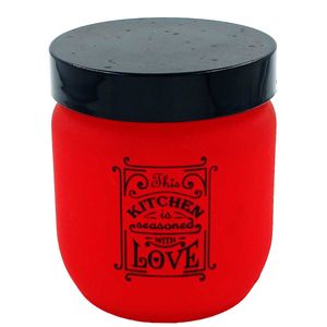 Pote de Vidro com Tampa 425ml 9x9x10cm  Imporiente