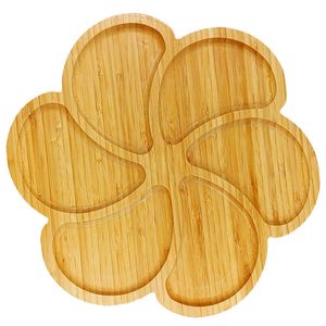 Petisqueira com 6 Divisórias Bambu 30cm Imporiente  Imporiente