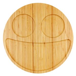 Petisqueira Smile C/ 3 Divisórias 30cm em Bambu Casita