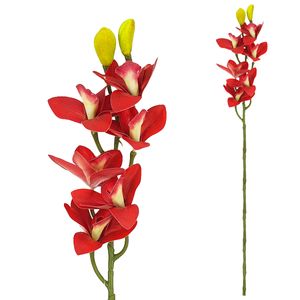 Haste Arranjo de Orquídea Artificial 74cm em Plástico Bella Garden
