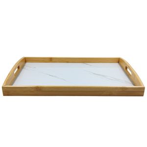 Bandeja Retangular Decorativa 45,8x33cm em Bambu FWB