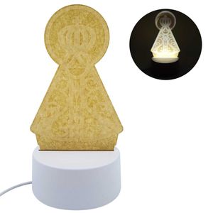 Luminária Nossa Senhora Aparecida Decorativa 20cm em Plástico Taimes