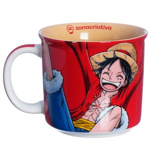 Caneca Tom One Piece Luffy 350ml em Cerâmica Zona Criativa