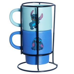 Jogo de Canecas Stitch 2 Peças 150ml em Cerâmica Zona Criativa