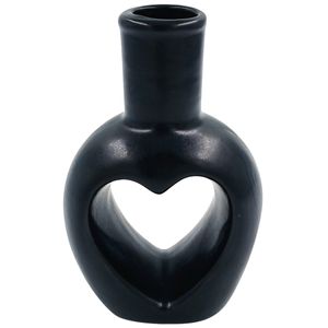 Vaso Coração Decorativo 11,5cm em Cerâmica Megagift
