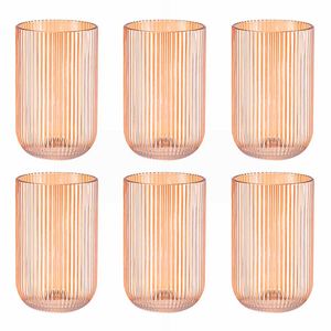 Jogo de Copos Nordic 6 Peças 420ml em Vidro Dolce Home